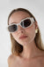 Angular frame sunglasses in cream — main image