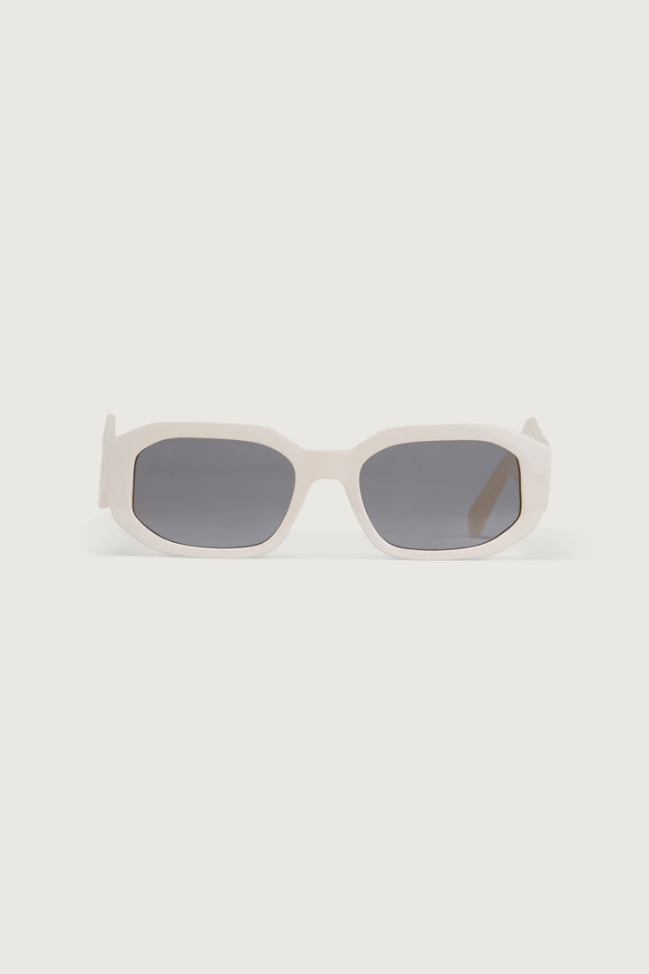 ANGULAR FRAME SUNGLASSES in Cream — alternate angle