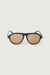 Round aviator sunglasses in black brown — main image