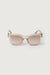 Round square sunglasses in clear — main image