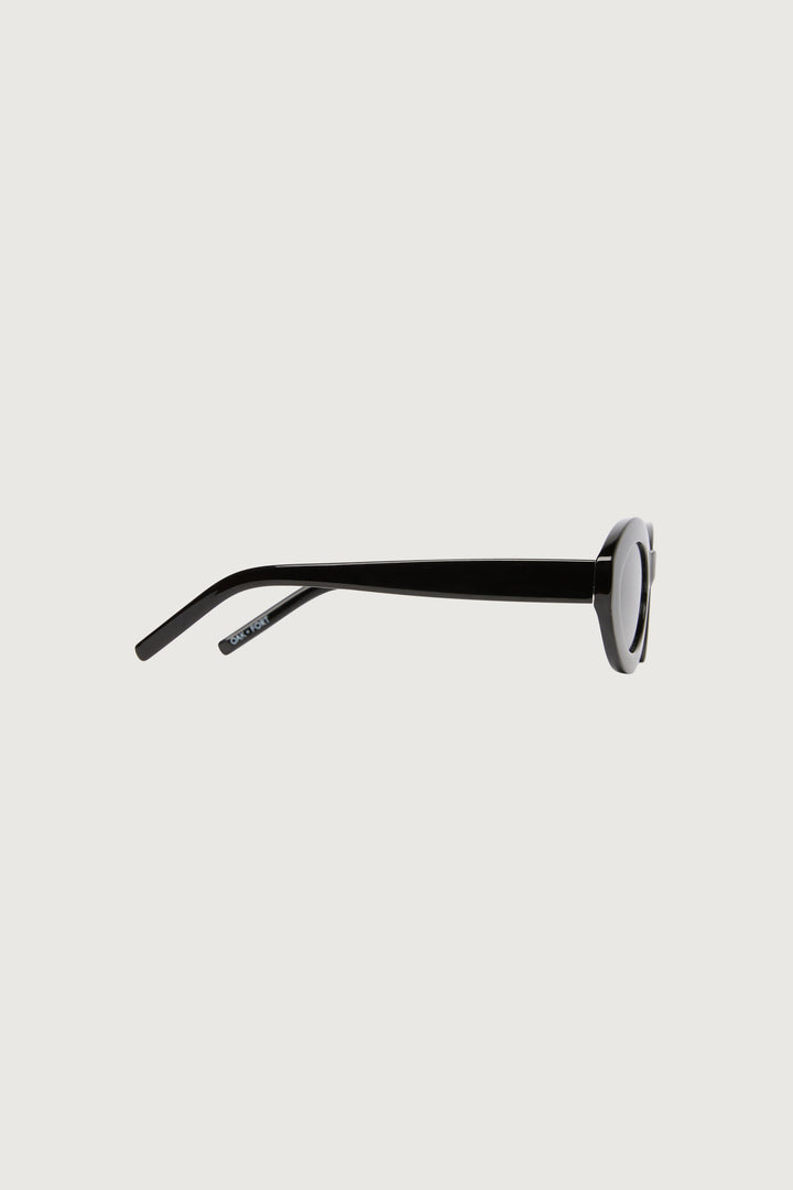 OVAL SUNGLASSES in Black — alternate angle