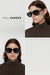 Square frame sunglasses in black black — main image