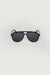 Coloured lens aviator sunglasses in black black — main image