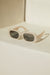Rectangle sunglasses in cream storm — main image