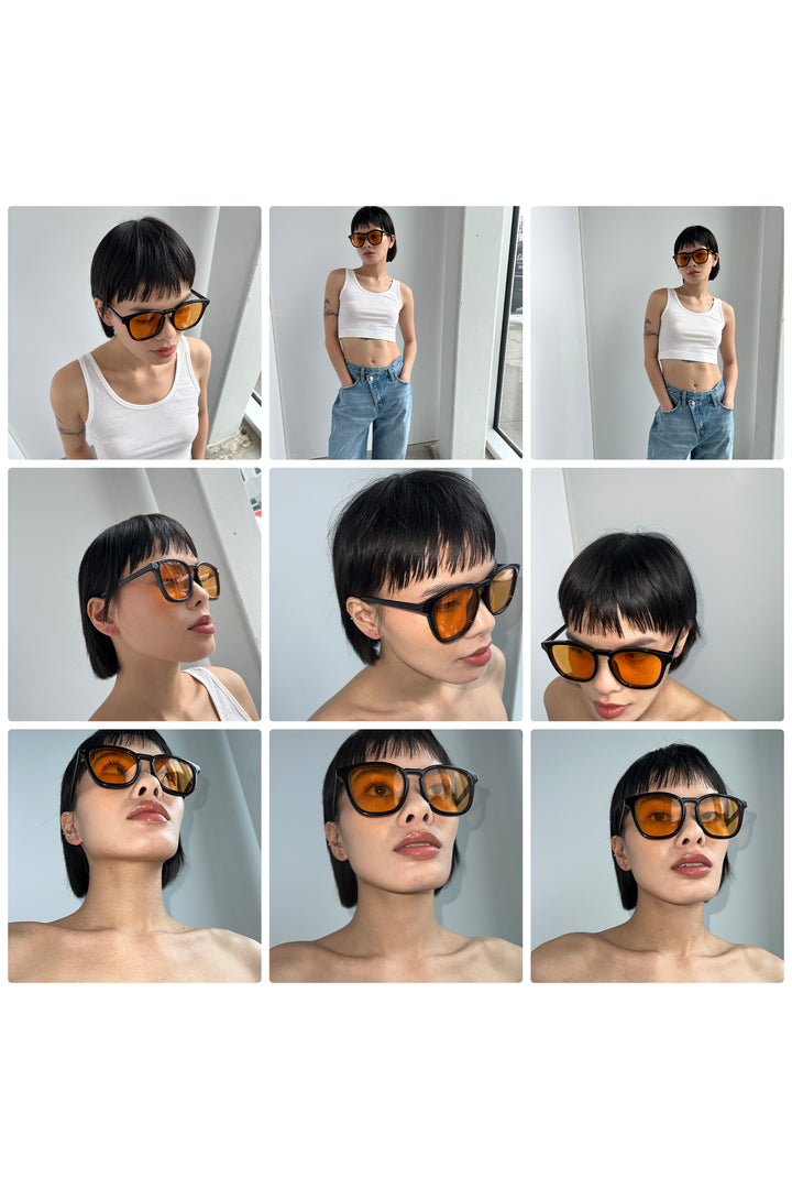 UNISEX SUNGLASSES in Black — alternate angle