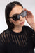 Pointed edge sunglasses in tortoise shell black — main image
