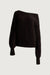 Fuzzy mohair blend sweater in after dark — main image