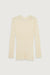 Mesh knit sweater in beige — main image