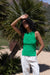 Racerback sweater tank in amazon green — main image