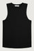 Racerback sweater tank in black — main image