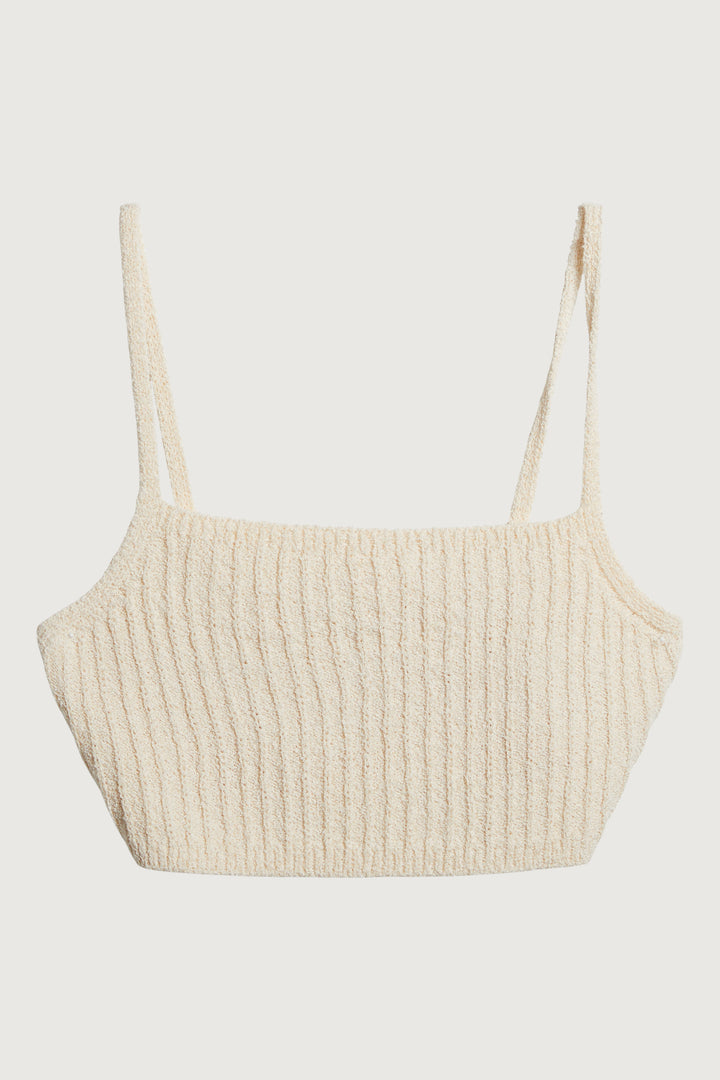 KNIT BRALETTE in Cream — alternate angle