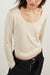 Crewneck sweater in oatmeal — main image