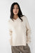 V-neck sweater in pearled ivory — main image