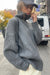 Chunky turtleneck sweater in gunmetal — main image