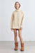 Chunky turtleneck sweater in oatmeal — main image