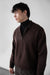 Polo half zip sweater in hickory — main image