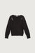 Distressed oversized sweater in black — main image