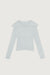 Extended collar knit sweater in grey — main image
