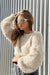 Fuzzy sweater in white — main image