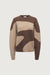 Oversized intarsia sweater in tiramisu affogat — main image