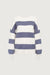 Oversized striped sweater in oatmeal vintage blue — main image