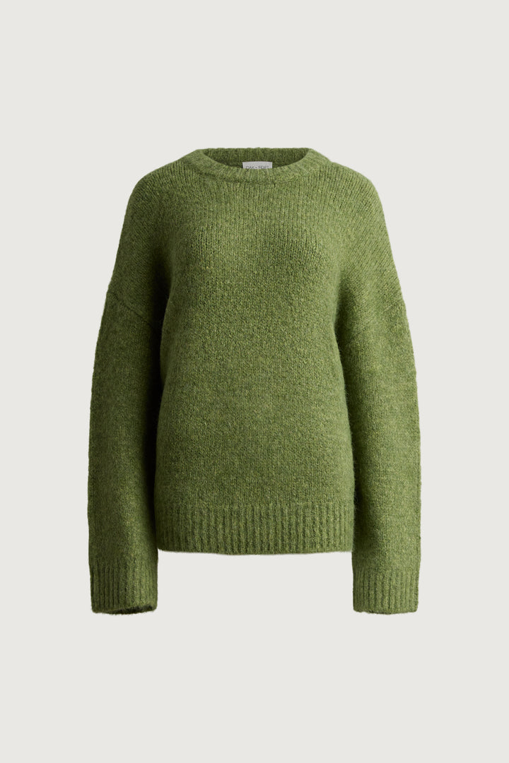 OVERSIZED CREWNECK SWEATER in Iguana — alternate angle