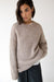 Oversized crewneck sweater in stucco — main image