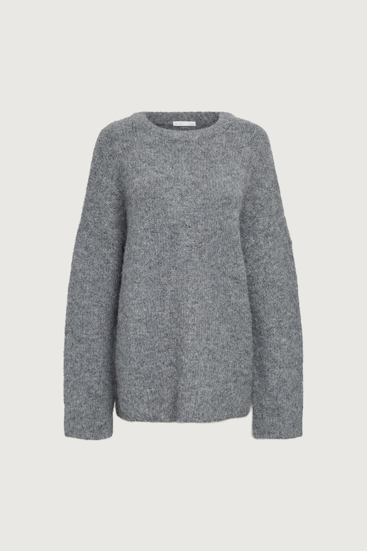 OVERSIZED CREWNECK SWEATER in Smoked Pearl — alternate angle