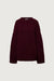 Oversized crewneck sweater in wine — main image