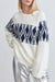 Fair isle crewneck sweater in cream navy blazer — main image