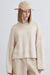 Fuzzy ribbed sweater in fog — main image