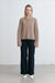 Fuzzy ribbed sweater in taupe grey — main image
