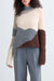 Intarsia knit sweater in coffee bean intarsia — main image