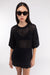 Crochet tshirt in black — main image