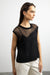 Distressed sleeveless sweater in black — main image