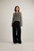 Long sleeve crochet sweater in grey — main image
