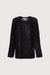 Sheer knit sweater in black — main image