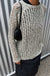 Sheer knit sweater in taupe — main image
