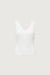 Rib-knit v-neck tank in birch — main image