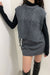 Cable knit sweater vest in charcoal — main image