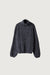 Oversized zip-up sweater in charcoal — main image