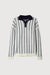 Striped rugby sweater in ivory — main image