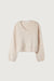 Relaxed fit v-neck sweater in beige — main image