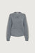 Embroidered oak sport sweater in dark heather grey — main image