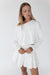 Off the shoulder top in cream — main image