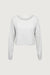 Off the shoulder top in heather light grey — main image