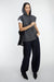 Knit sleeveless hoodie in heather lava smoke — main image