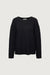 Oversized crewneck sweater in black — main image