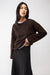 Oversized crewneck sweater in java — main image