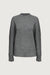 Oversized wide-ribbed trim sweater in heather lava smoke — main image